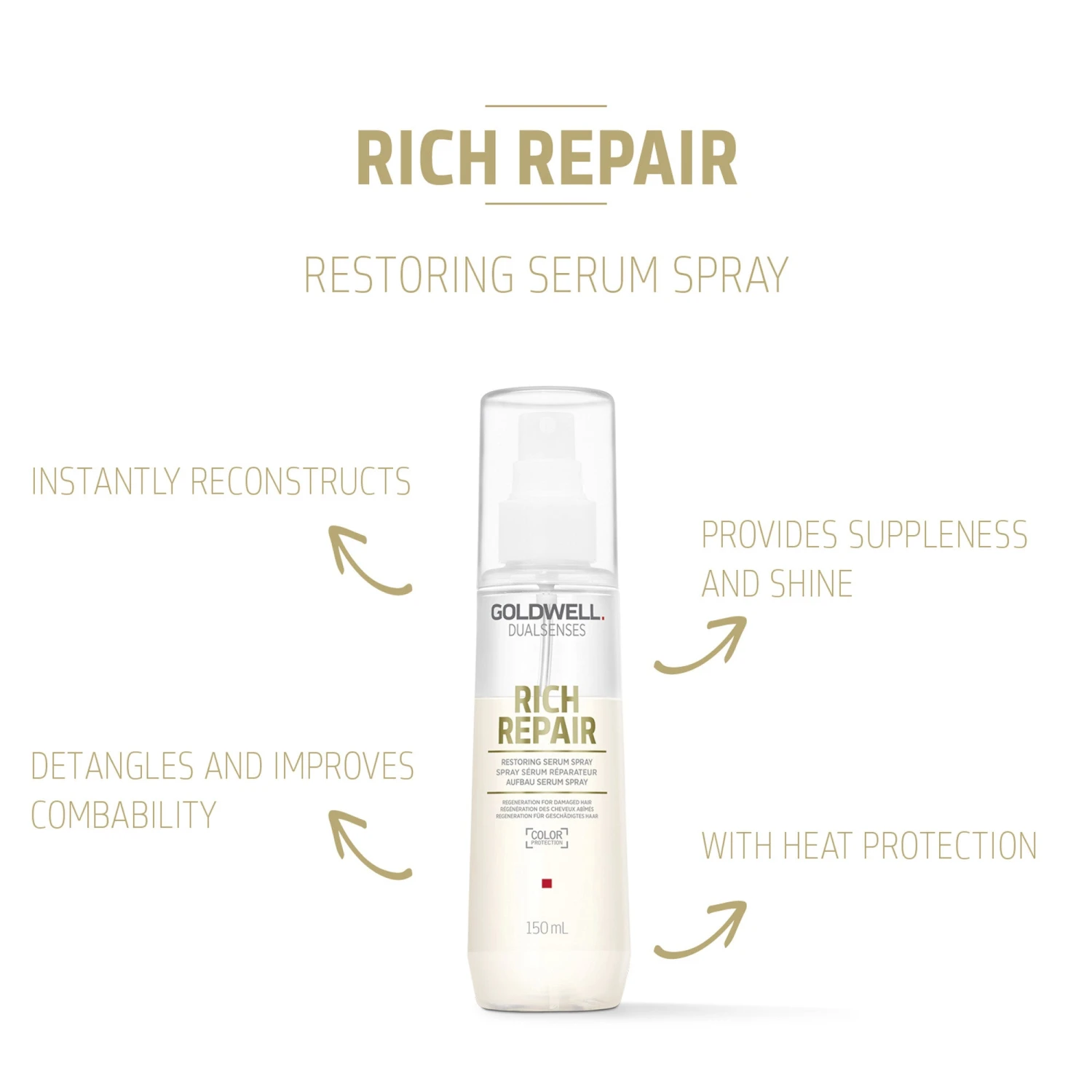 Goldwell Dualsenses Rich Repair Restoring Serum Spray 150ml 4 Goldwell Dualsenses Rich Repair Restoring Serum Spray 150ml - Image 2