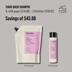 AG Care Thikk Wash Volumizing Shampoo 1L 12 AG Care Thikk Wash Volumizing Shampoo 1L -Price Attack Shop Thikk Wash 927077