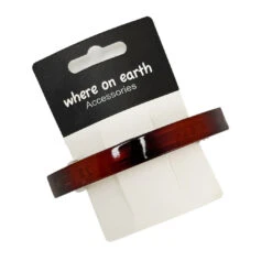 Where On Earth Curved Barrette 10cm Hair Clip Brown