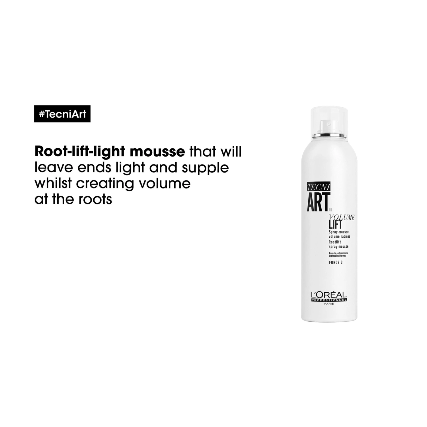 L'Oreal Professionnel Tecni.ART Volume Lift Root Lifting Mousse 250ml 4 L'Oreal Professionnel Tecni.ART Volume Lift Root Lifting Mousse 250ml - Image 2