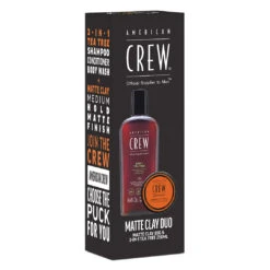 American Crew Classic 3 In 1 Tea Tree Shampoo 250ml & American Crew Matte Clay 85g Duo Pack