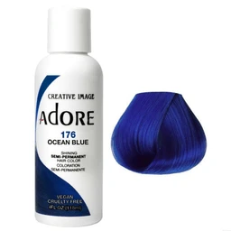 Adore Semi Permanent Hair Colour Ocean Blue 176 118ml 3 Adore Semi Permanent Hair Colour Ocean Blue 176 118ml