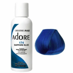 Adore Semi Permanent Hair Colour Sapphire Blue 174 118ml