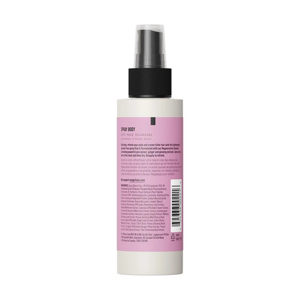 AG Care Spray Body Soft Hold Volumizer 148ml 5 AG Care Spray Body Soft Hold Volumizer 148ml - Image 3