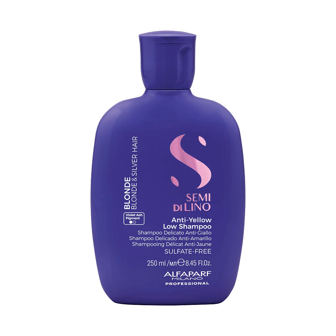 Alfaparf Milano Semi Di Lino Blonde Anti-Yellow Low Shampoo 250ml 3 Alfaparf Milano Semi Di Lino Blonde Anti-Yellow Low Shampoo 250ml