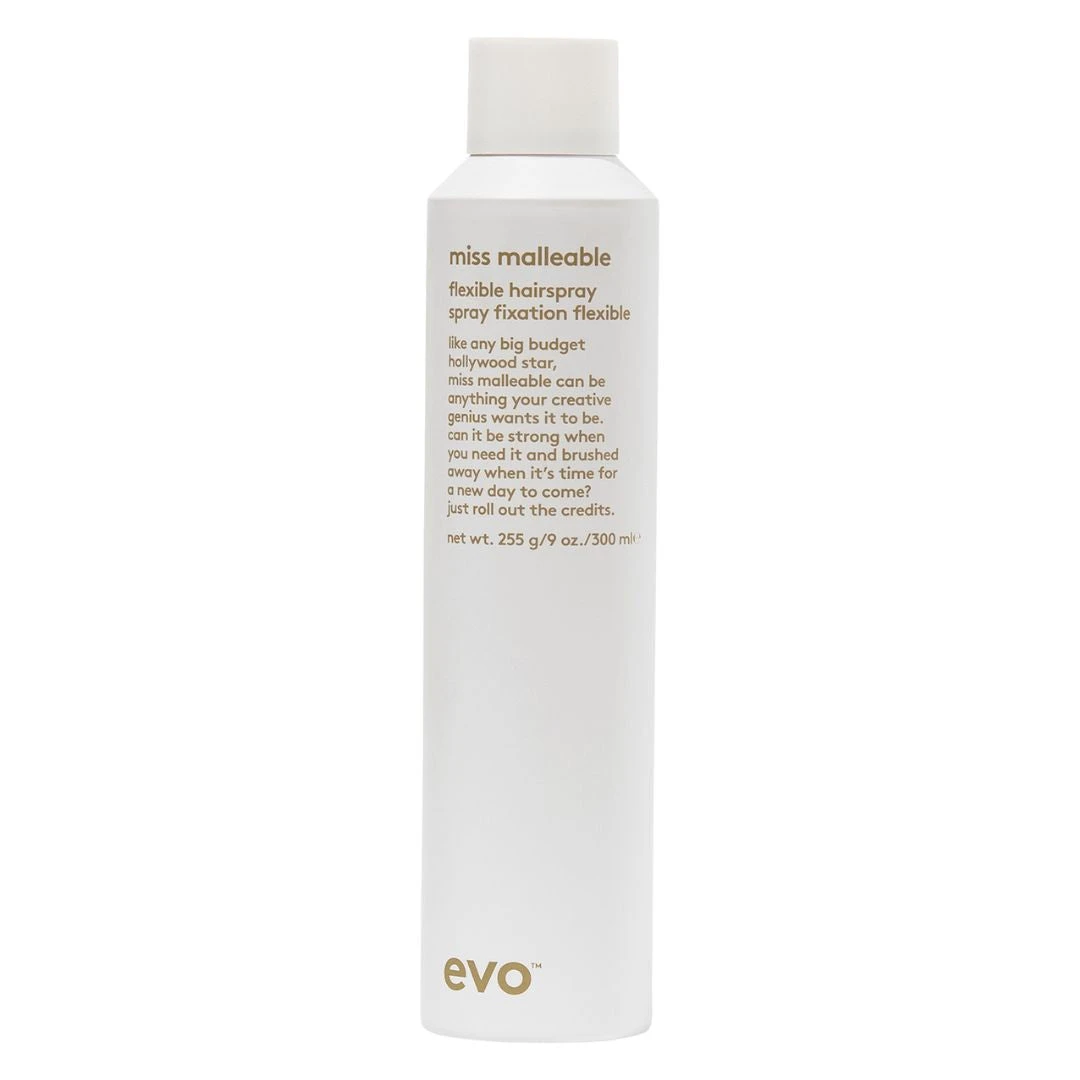 Evo Miss Malleable Flexible Hairspray 300ml 3 Evo Miss Malleable Flexible Hairspray 300ml