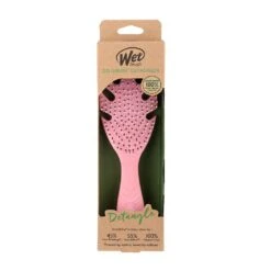Wet Brush Go Green Detangler Brush Pink 7 Wet Brush Go Green Detangler Brush Pink -Price Attack Shop wet brush go green leaf pink 3 934466